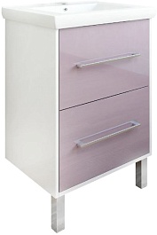 Sanflor Тумба с раковиной Экко 60 сирень/белая – фотография-2